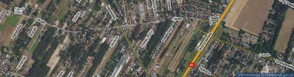 Zdjęcie satelitarne Dzikiej Róży ul.